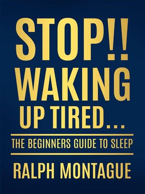 cover image of Stop!! Waking Up Tired